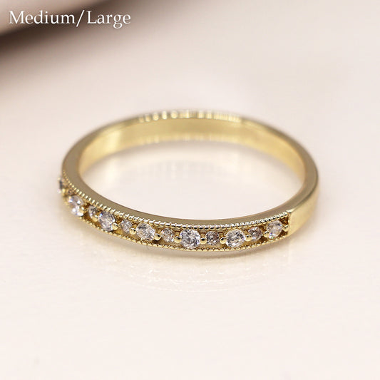 Gold Plated Elegant Crystal Inset Ring