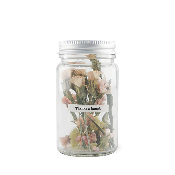 East of India Dried Flowers In Jar Thanks A Bunch