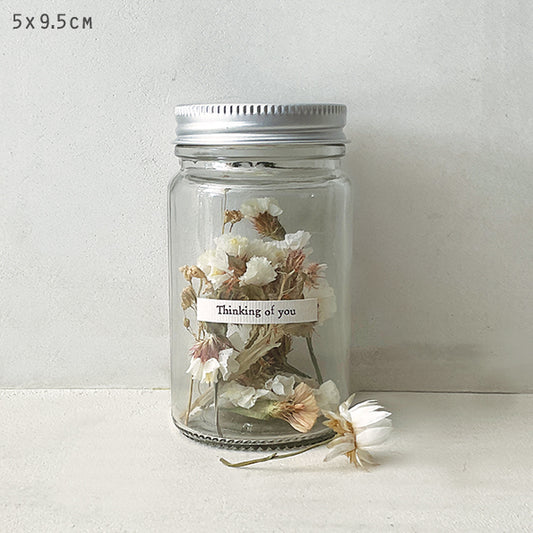 East of India Dried Flowers In Jar Thinking Of You