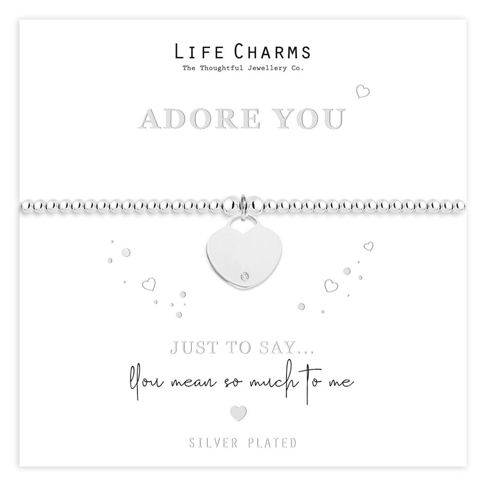 Life Charms Just to Say Adore You Bracelet