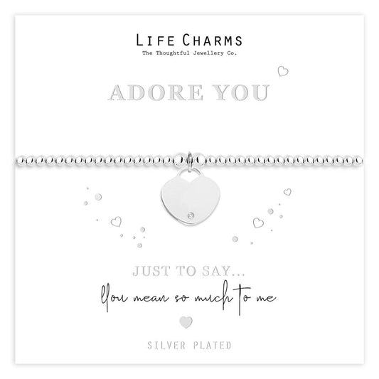 Life Charms Just to Say Adore You Bracelet