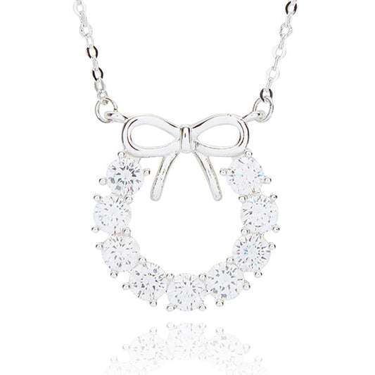 Eternal Bow Circle Bow Necklace