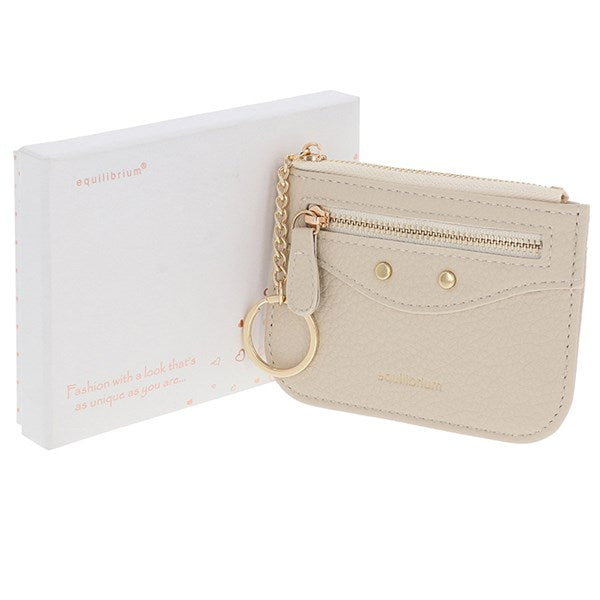 Credit Card And Coin Wallet Cream