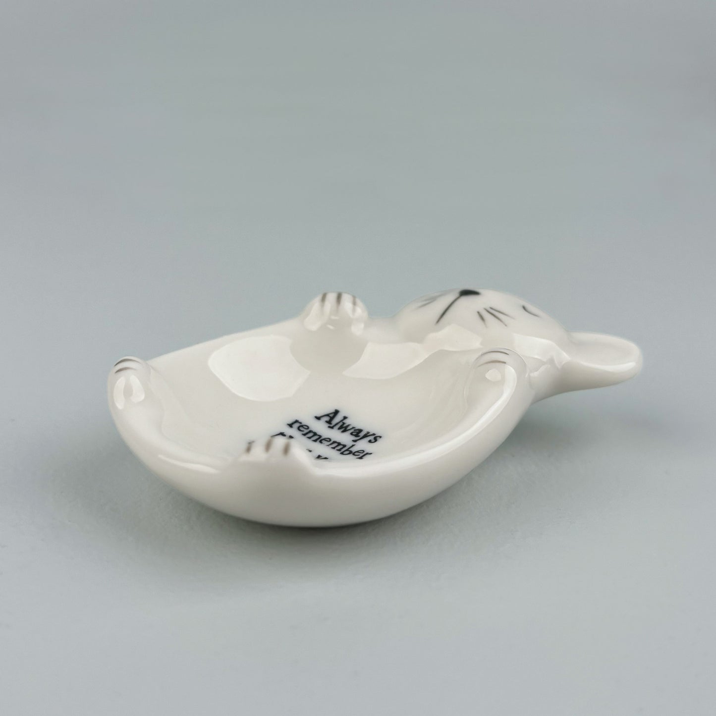 East of India Mouse Flat Dish Remember You Are Loved