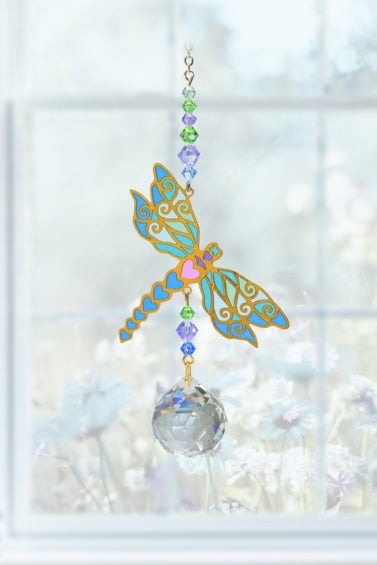 Crystal Dreams Dragonfly Jade Suncatcher