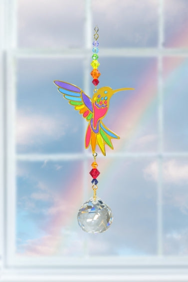 Crystal Dreams Hummingbird Rainbow Suncatcher