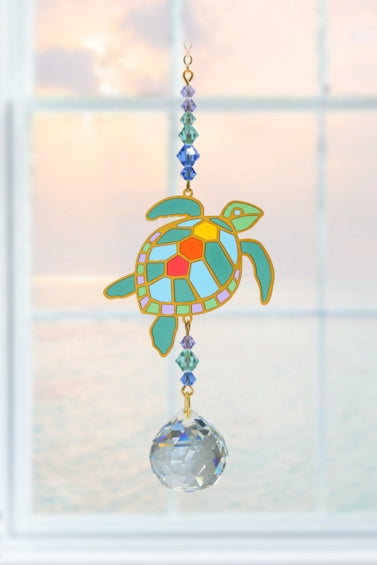 Crystal Dreams Turtle Suncatcher