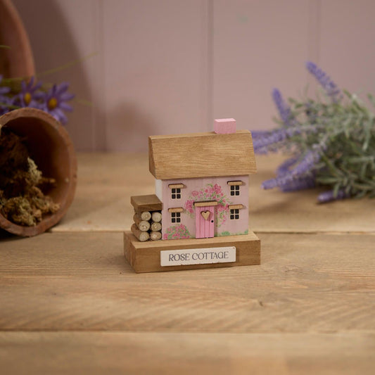 Pink Wood House Block Rose Cottage