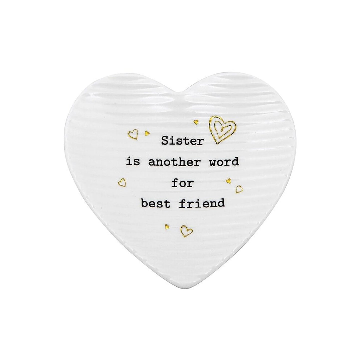 Thoughtful Words Heart Trinket Tray Sister