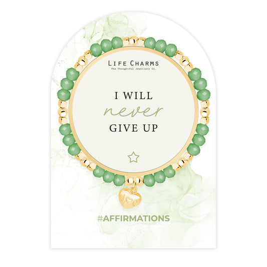 Affirmation Bracelet Never Give Up