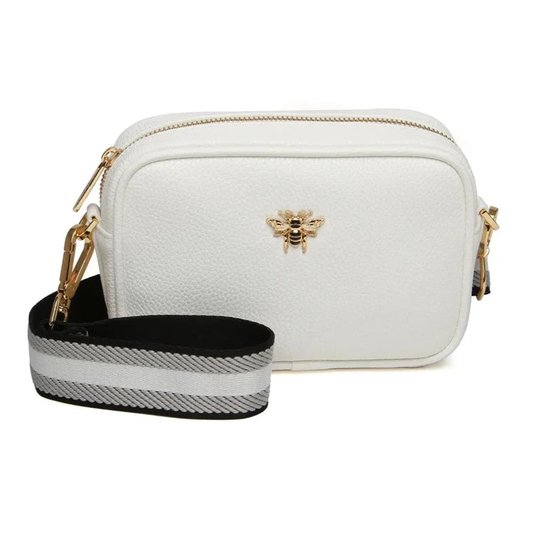 Alice Wheeler Mini Crossbody Bag White