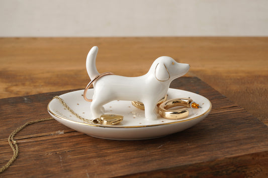 Dachshund Trinket Dish Ring Holder