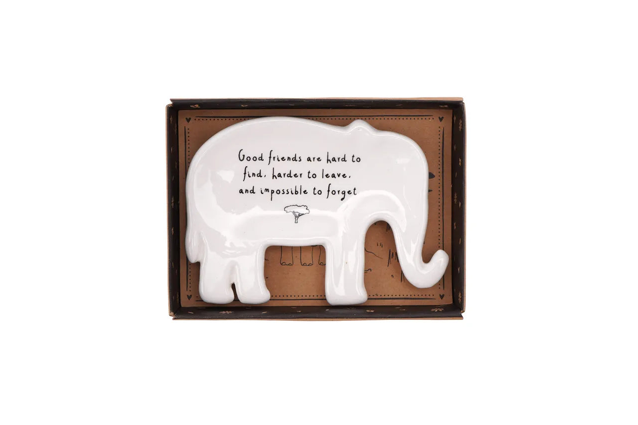 Elephant Trinket Ring Dish Friends