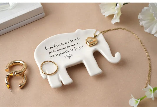 Elephant Trinket Ring Dish Friends