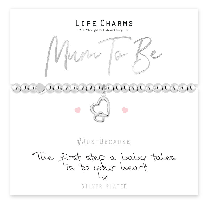 Life Charms Mum To Be Hearts Bracelet