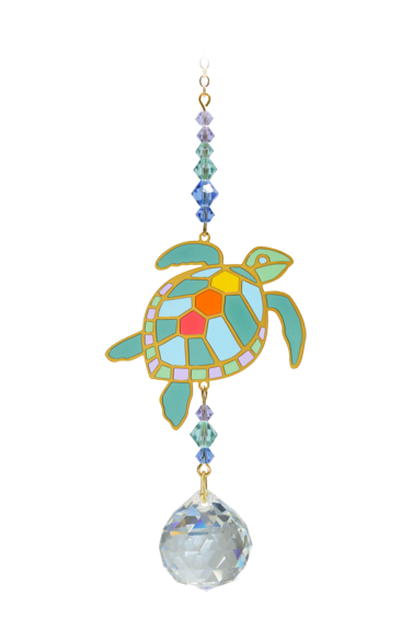 Crystal Dreams Turtle Suncatcher