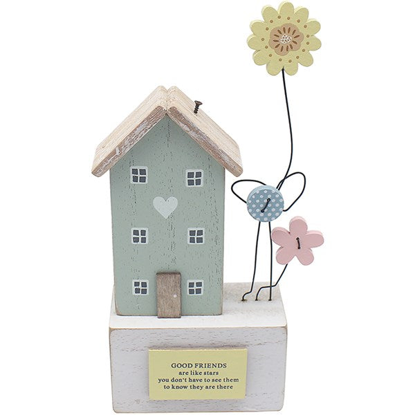 Happy House Wooden Ornament Good Friends