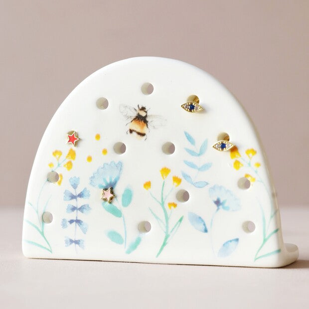 Bee Ceramic Earrings Holder