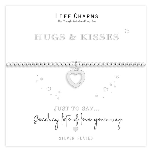 Life Charms Just to Say Hugs And Kisses Bracelet