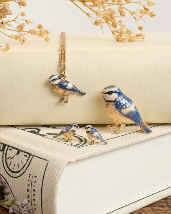 Blue Tit Stud Earrings