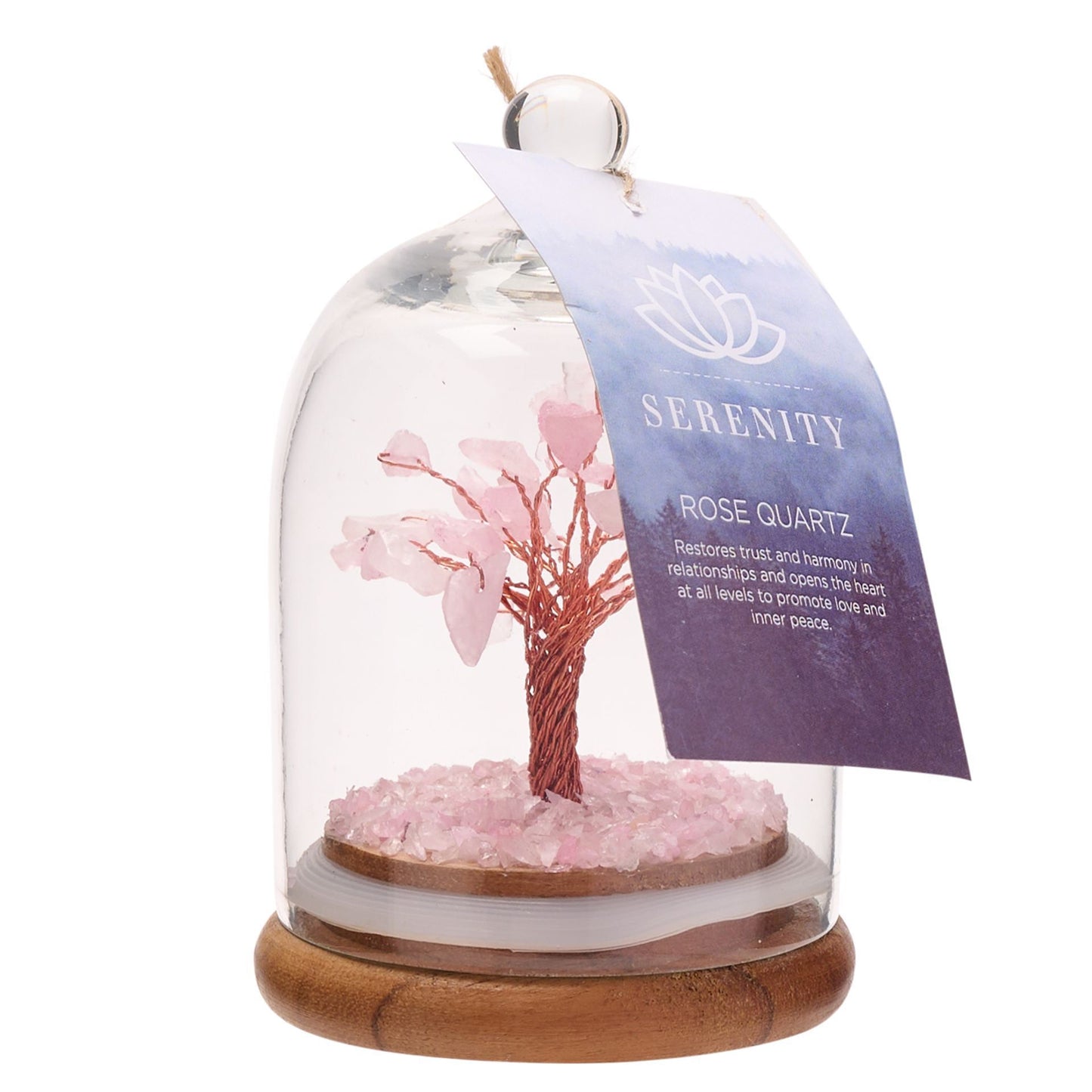 Gemstone Dome Tree Rose Quartz