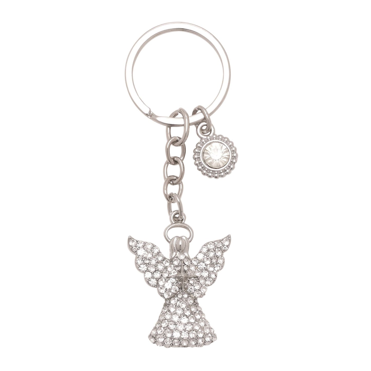 Angel With Crystals Keyring