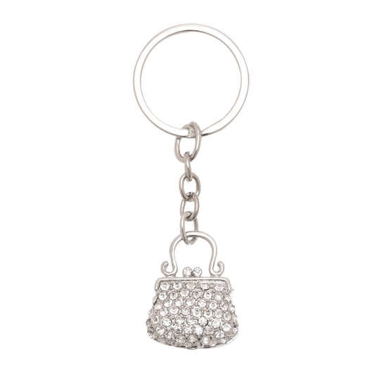 Handbag With Crystals Keyring