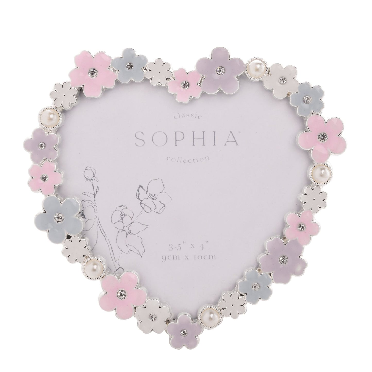 Daisy Pastel Photo Frame Heart 3.5" x 4.0"