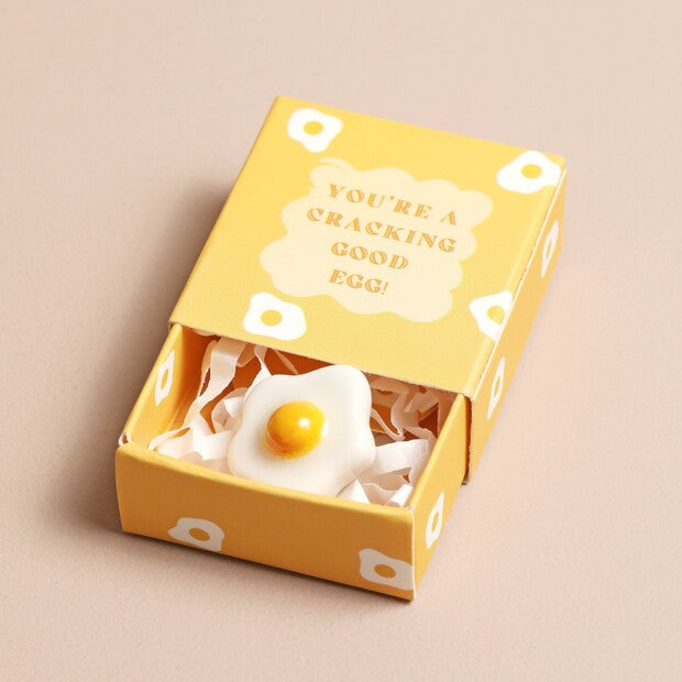 Tiny Matchbox Ceramic Egg Keepsake