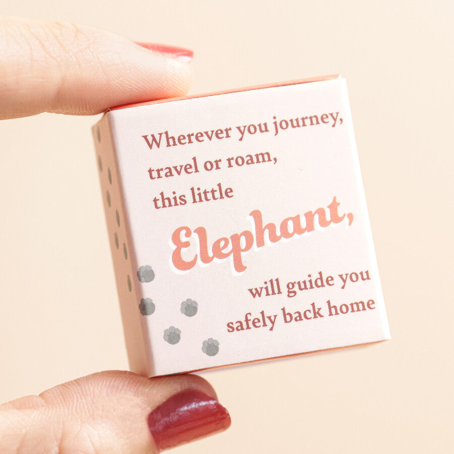 Tiny Matchbox Ceramic Elephant Keepsake