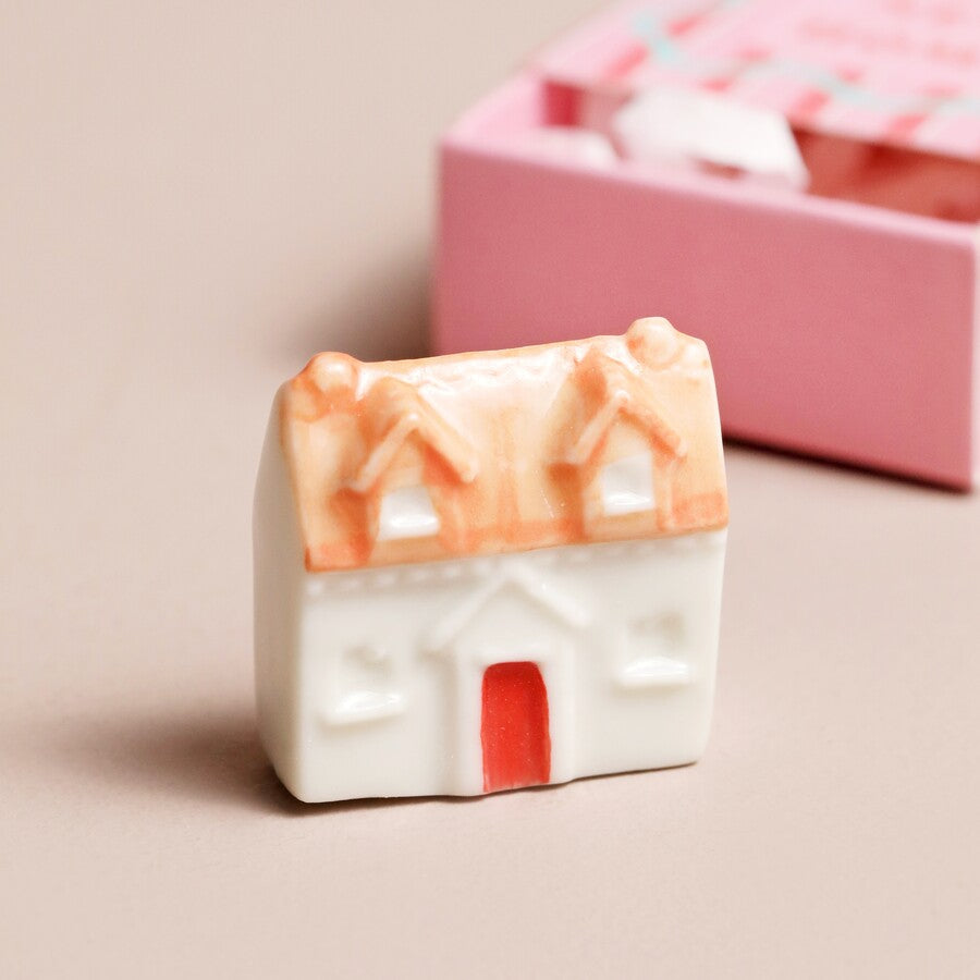 Tiny Matchbox Ceramic House Keepsake